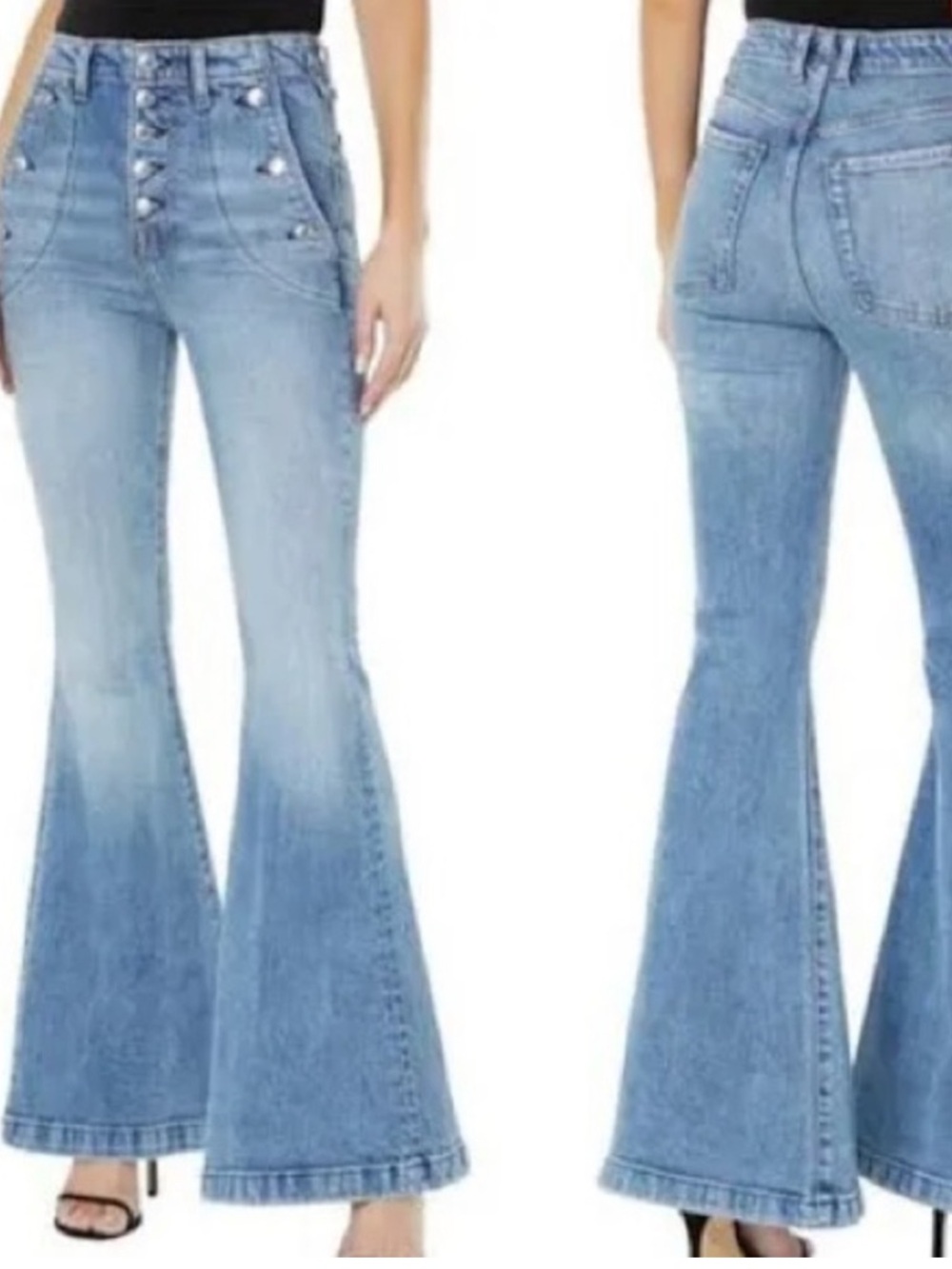 7 For All Mankind Portia Mega Flare Jeans Size 27